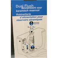 universeel spoelmechanisme dualflush keramisch reservoir