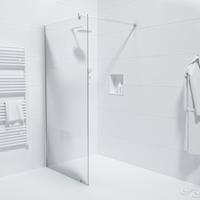 Saniclass Bellini Inloopdouche - 100x200cm - veiligheidsglas - band mat glas - anti kalk - chroom WR100-C/NFF
