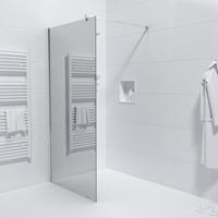 Saniclass Bellini Inloopdouche - 100x200cm - veiligheidsglas - spiegel buitenzijde - anti kalk - chroom WR100-C/M