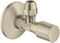 Grohe hoekstopkraan 1/2" x 3/8" nickel geborsteld