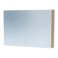 Saniclass Dual spiegelkast 100x70x15 indirecte LED verlichting 2 deuren legno calore 7770