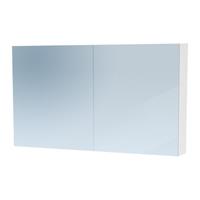 Saniclass Dual spiegelkast 120x70x15 indirecte LED verlichting 2 deuren hoogglans wit 7774