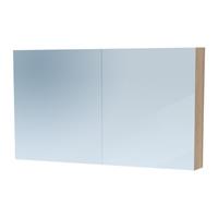 Saniclass Dual spiegelkast 120x70x15 indirecte LED verlichting 2 deuren legno calore 7776