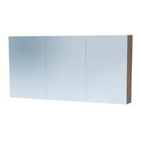 Saniclass Dual spiegelkast 140x70x15 indirecte LED verlichting 3 deuren legno viola 7783