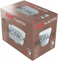 Laufen KBL Pack Wandcloset - rimless - 37x54.5x35.5cm - diepspoel - softclose - montage tape - EASYFIT bevestigingsset - keramiek/duroplast - wit h8663300000001