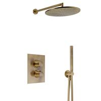 salenzi Regendoucheset Inbouw Giro Gegalvaniseerd Geborsteld Messing Goud 30 cm