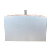 Furniture Legs Europe Rechthoekige grijze houten meubelpoot 11 cm (M8)