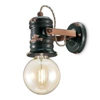 Ferro Luce Wandlamp C1843 in vintage design zwart