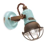 Ferro Luce Wandlampe C1675/1 mit Korb, 1flg., türkis