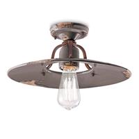 Ferro Luce Vintage-Deckenleuchte C1445 in Taube 40 cm