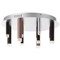 Brilliant Leuchten Cembalo LED Deckenleuchte rund 12flg braun/Kaffee