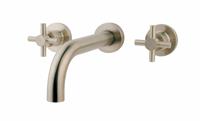 Mueller Cross 2 knops wastafel afbouwdeel RVS