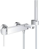 Grohe Plus badkraan met doucheset chroom