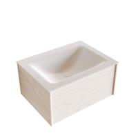 Boss & Wessing Badkamermeubel BWS Madrid Wit 60x45x30 cm Mat Witte Solid Surface Wastafel (1 kraangat)
