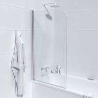 Saniclass Neptune Badwand - 1 delig draaibaar - 80x150cm - 6mm veiligheidsglas - anti kalk - chroom SF6211