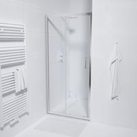 Saniclass ID06 Quick Fit Schuifdeur - 90x190cm - 6mm veiligheidsglas - alu profiel - anti kalk - chroom SAQ6121-90