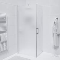 Saniclass Neptune Douchecabine - 1 draaideur - Zijwand - 80x80x200cm - 6mm veiligheidsglas - anti kalk - chroom SKII1221-80-C