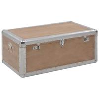 vidaXL Aufbewahrungsbox Tannenholz Massiv 91x52x40 cm  Braun