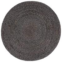 vidaxl Poef handgemaakt 45x30 cm jute donkergrijs