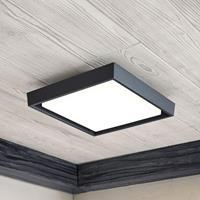 Lucande LED-Außendeckenleuchte Birta, eckig, 27 cm