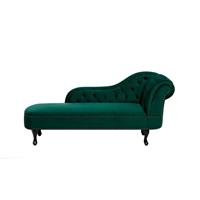 Beliani Chaise longue velvet groen rechts NIMES