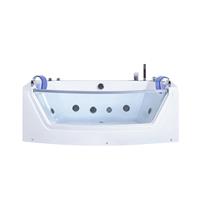 Beliani - Whirlpool Badewanne Spa weiß rechteckige Doppelwanne mit Massage led Fuerte - Weiß