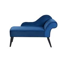 Beliani Chaise longue blauw rechtszijdig BIARRITZ