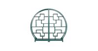 Fine Asianliving PREORDER WEEK 27 Chinese Ronde Open Display Kast Teal