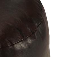 Poef 60x30 cm echt geitenleer donkerbruin