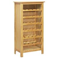 vidaXL Weinschrank 56 x 32 x 110 cm Massivholz Eiche Braun