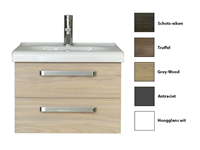sanicare Q9 badkamermeubel 2 laden 65 cm antraciet