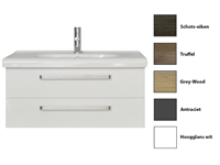 sanicare Q9 badkamermeubel 2 laden 100 cm grey-wood
