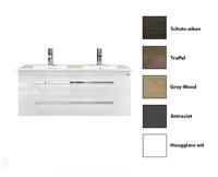 sanicare Q1 badkamermeubel met 2 laden 120 cm grey-wood