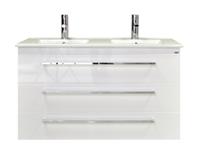 sanicare Q1 badkamermeubel met 3 laden 120 cm hoogglans wit