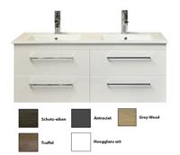sanicare Q14 badkamermeubel 4 laden 120 cm truffel