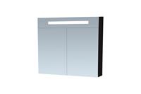 sanituba Spiegelkast Double Face Exclusive Line 80cm Hoogglans Zwart