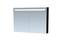 sanituba Spiegelkast Double Face Exclusive Line 100cm Hoogglans Zwart