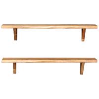 vidaXL Wandschappen 2 st 90x20x16 cm massief acaciahout