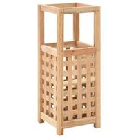 vidaXL Regenschirmständer Walnuss Massivholz 18x18x50 cm Beige