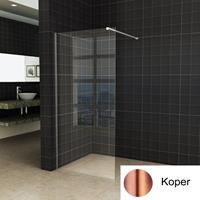Boss & Wessing BWS Inloopdouche Pro Line Helder Glas Geborsteld Messing Koper Profiel en Stang (ALLE MATEN)
