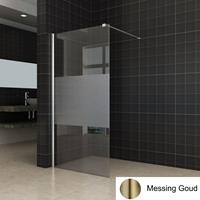 Boss & Wessing BWS Inloopdouche Pro Line Middenband Geborsteld Messing Goud Profiel en Stang (ALLE MATEN)
