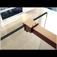 Boss & Wessing BWS Inloopdouche Pro Line Middenband Geborsteld Messing Koper Profiel en Stang (ALLE MATEN)