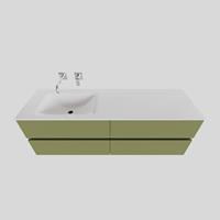 Boss & Wessing Geberit UP100 Toiletset Wandcloset  Civita Mat Legergroen met Delta 21 Drukplaat