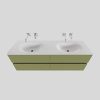 Boss & Wessing Geberit UP320 Toiletset Wandcloset  Civita Mat Legergroen met Sigma 01 Drukplaat