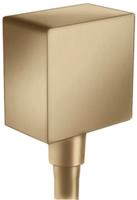 Hansgrohe FixFit Square Muuraansluitbocht met terugslagklep Brushed Bronze