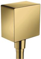 Hansgrohe FixFit Square Muuraansluitbocht met terugslagklep Polished Gold Optic