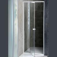 aqualine Amica douchedeur 104 - 122cm stelbaar wit