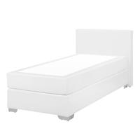 Boxspring kunstleer wit 90 x 200 cm PRESIDENT