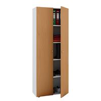 VCM Mehrzweckschrank Dielenschrank Büroschrank Aktenschrank Schuhschrank "Vandol",, weiß / buche