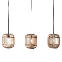 Brilliant Leuchten Woodrow Pendelleuchte 3flg hellbraun
